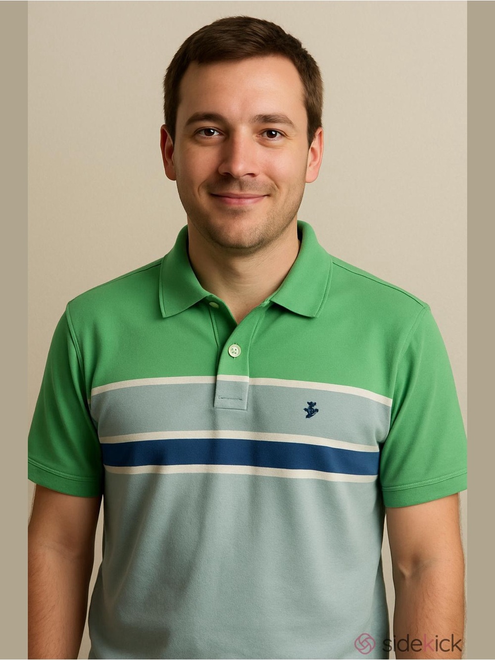 IZOD Advantage Performance Men’s Short Sleeve Polo Shirt, Size Medium.